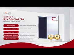 520W رنگ فولاد BIPV کاشی ماژول برای زیبا سقف نوردهی خورشید دستگاه